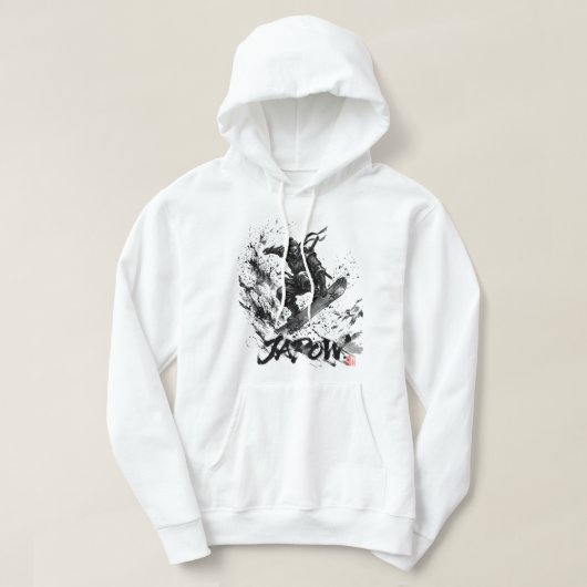 Snowboard Brush Art - Snowboarder Ninja Hoodie (Design voorkant)