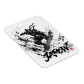 Snowboard Brush Art - Snowboarder Ninja Magneet (Rechterzijde)