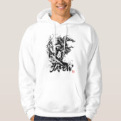 Snowboard Brush Art - Snowboarder Samurai Hoodie (Voorkant)