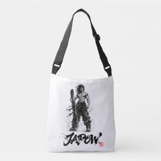 Snowboard Brush Art - Standing Samurai Musashi Crossbody Tas