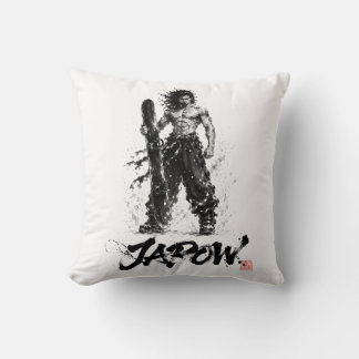 Snowboard Brush Art - Standing Samurai Musashi Kussen