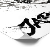 Snowboard Brush Art - Standing Samurai Musashi ski Poster (Hoek)