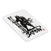 Snowboard Brush Art - Standing Samurai Ski Magneet (Rechterzijde)