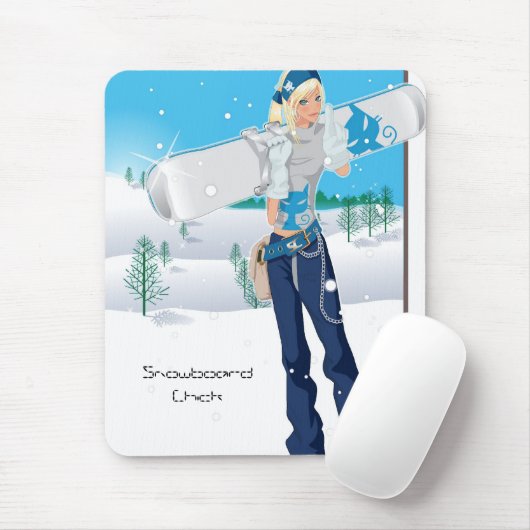 Snowboard Chick Muismat (Met muis)