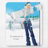 Snowboard Chick Muismat (Voorkant)