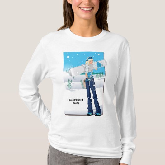Snowboard Chick T-shirt (Voorkant)