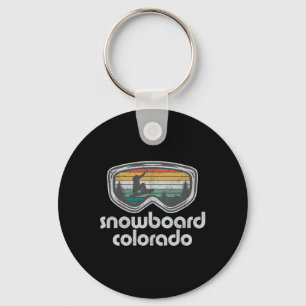 Snowboard Colorado Mountain Resort Retro Snowboard Sleutelhanger
