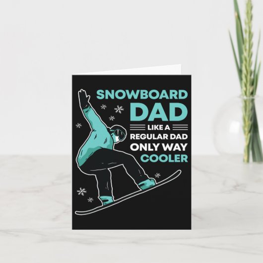 Snowboard Dad Funny Cute Winter Snowboarding Gift Kaart (Voorkant)