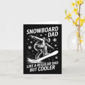 Snowboard Dad Funny Snowboarder Kaart (Gele Bloem)