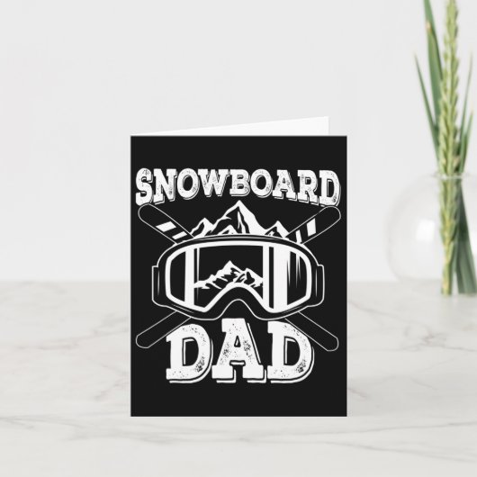 Snowboard Dad Mountain Range Snowboarding Vader F Kaart (Voorkant)