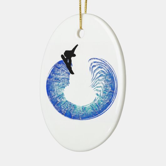 SNOWBOARD DE PIPES KERAMISCH ORNAMENT (Links)