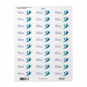 Snowboard Design Mailing Label (Full Sheet)