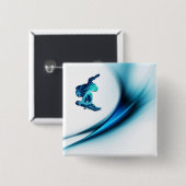 Snowboard Design Square Pin Vierkante Button 5,1 Cm (Voorkant /achterkant)