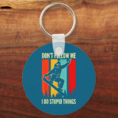 Snowboard Don't Follow Me I Do Stud Things Winter  Sleutelhanger (Voorkant)