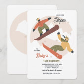 Snowboard Duo Uitnodiging (Voorkant / Achterkant)