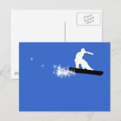 snowboard. eenvoudig. briefkaart (Voorkant / Achterkant)