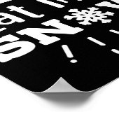 Snowboard eet mijn sneeuw snowboarden poster (Hoek)
