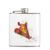 snowboard en acuarela heupfles (Voorkant)