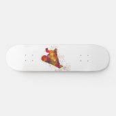 snowboard en acuarela persoonlijk skateboard (Horizontaal)