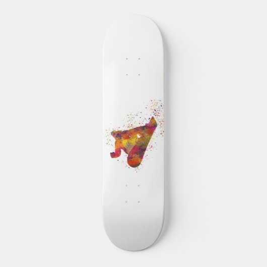 snowboard en acuarela persoonlijk skateboard (Voorkant)
