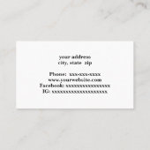 Snowboard en helm visitekaartje (Achterkant)