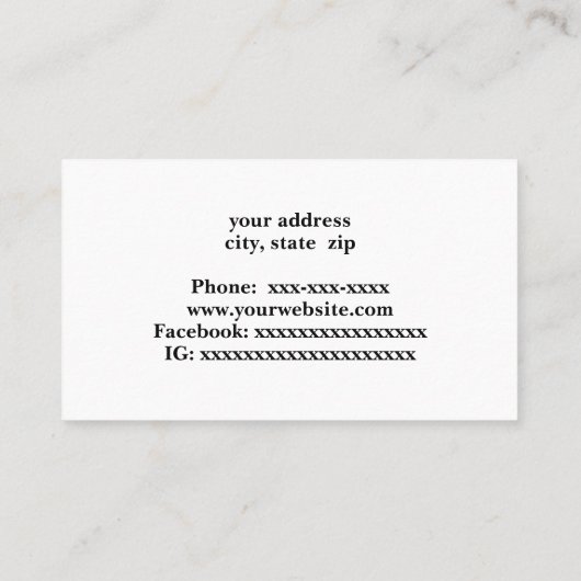 Snowboard en helm visitekaartje (Achterkant)