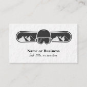 Snowboard en helm visitekaartje (Voorkant)