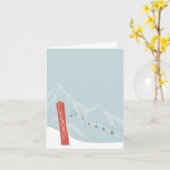 Snowboard en skilift in Winter Wonderland Kaart (Gele Bloem)