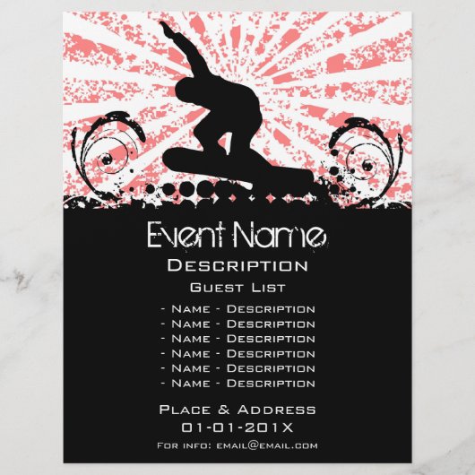 Snowboard Event Promotion Flyer (Voorkant)