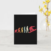 Snowboard evolutie van Man Boarder Monkey Ape naar Kaart (Gele Bloem)