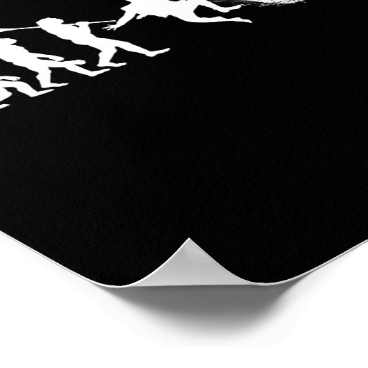 Snowboard Evolution Grappige Snowboarder Poster (Hoek)