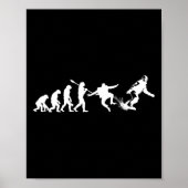 Snowboard Evolution Grappige Snowboarder Poster (Voorkant)