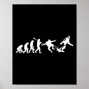 Snowboard Evolution Grappige Snowboarder Poster