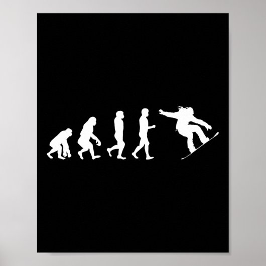 Snowboard Evolution - Schaatsen liefhebbers Snowbo Poster (Voorkant)