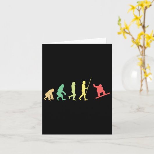 Snowboard Evolution Snowboarder Winter Snowboardin Kaart (Gele Bloem)