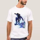 Snowboard extreme winter sport koele sprong gradië t-shirt (Voorkant)