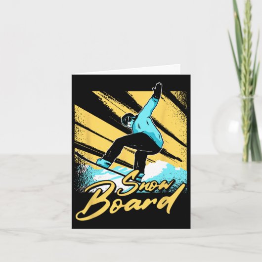 Snowboard Extreme Wintersport Snowboarder Kaart (Voorkant)