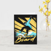 Snowboard Extreme Wintersport Snowboarder Kaart (Gele Bloem)