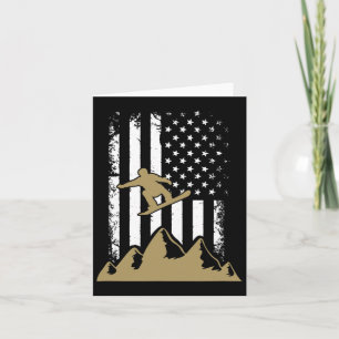 Snowboard Flag Winter Snowboarden Sport Ski Gift Kaart