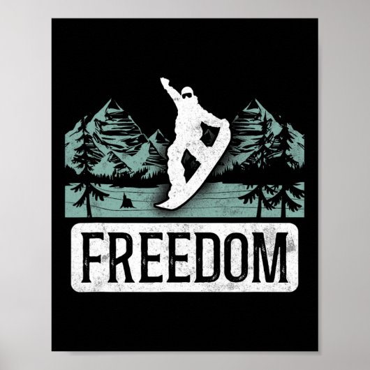 Snowboard  Freedom Poster (Voorkant)
