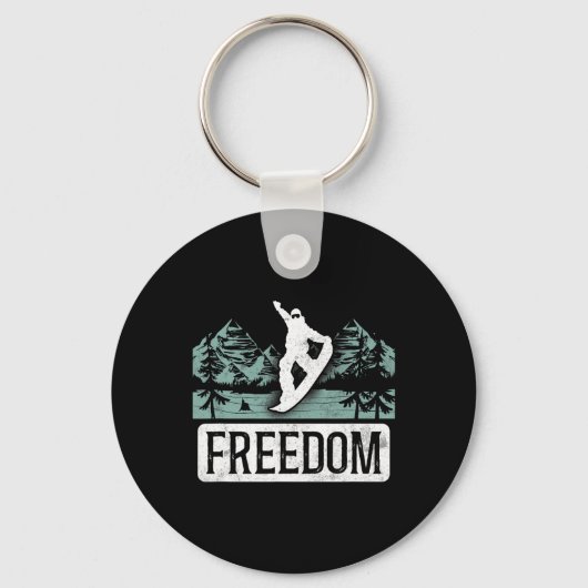 Snowboard  Freedom Sleutelhanger (Voorkant)