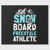 Snowboard Freestyle Athlete Cadeaupapier (Vlak)