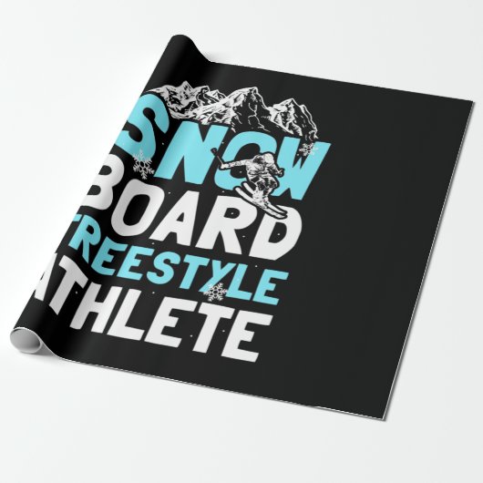 Snowboard Freestyle Athlete Cadeaupapier (Uitgerold)
