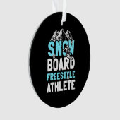 Snowboard Freestyle Athlete Ornament (voorkant)