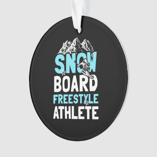 Snowboard Freestyle Athlete Ornament (voorkant)