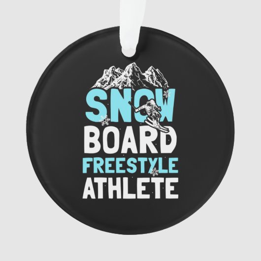 Snowboard Freestyle Athlete Ornament (voorkant)