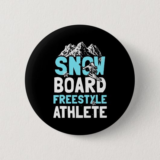 Snowboard Freestyle Athlete Ronde Button 5,7 Cm (Voorkant)