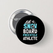 Snowboard Freestyle Athlete Ronde Button 5,7 Cm (Voorkant /achterkant)