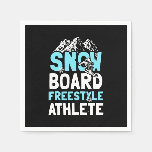 Snowboard Freestyle Athlete Servet (Voorkant)