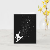 Snowboard Freestyle Snowboarder Gift Kaart (Gele Bloem)